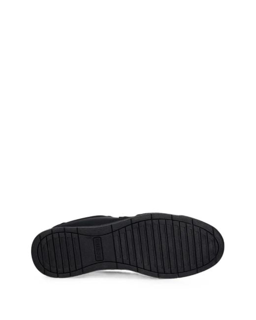 Guess Black Dasper Logo-Plaque Sneakers for men