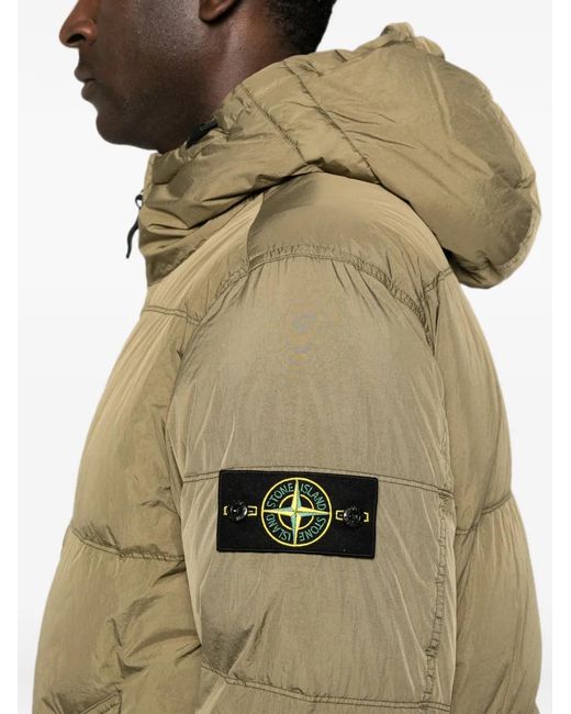 Stone Island Natural Hooded Padded Jacket for men