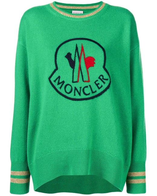 Moncler Green Pullover With Wool And Cashmere