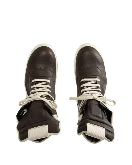 Rick Owens White Geobasket High-Top Sneakers for men