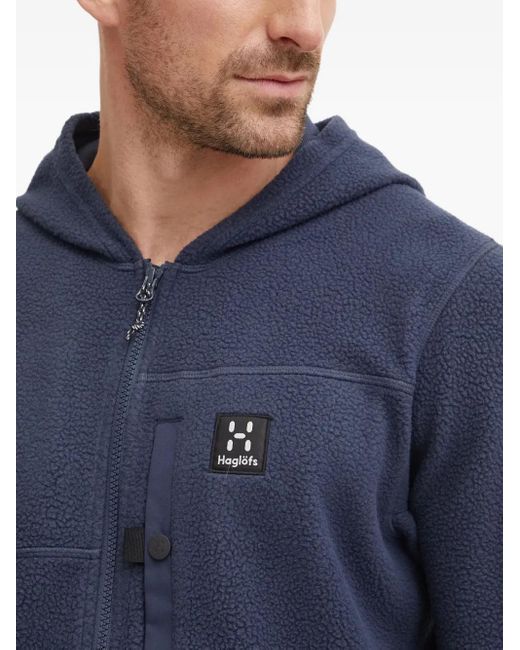 Haglöfs Blue Malung Pile Hooded Zip-Up Jacket for men