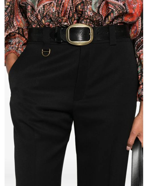 Chloé Black Ring-Detail Trousers