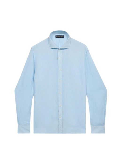 Brooks Brothers Blue Long-Sleeve Buttoned Shirt for men