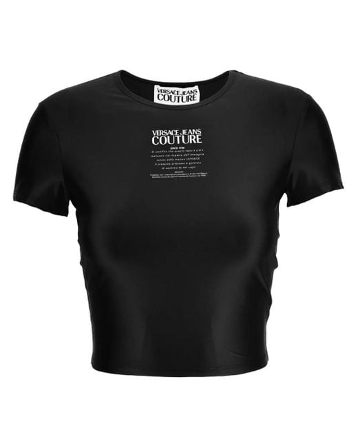 Versace Jeans Couture Black Logo-Print T-Shirt