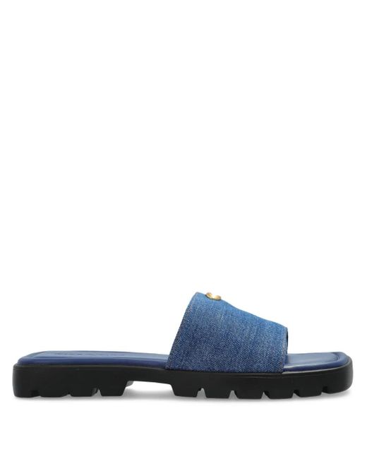 COACH Blue Florence Slides