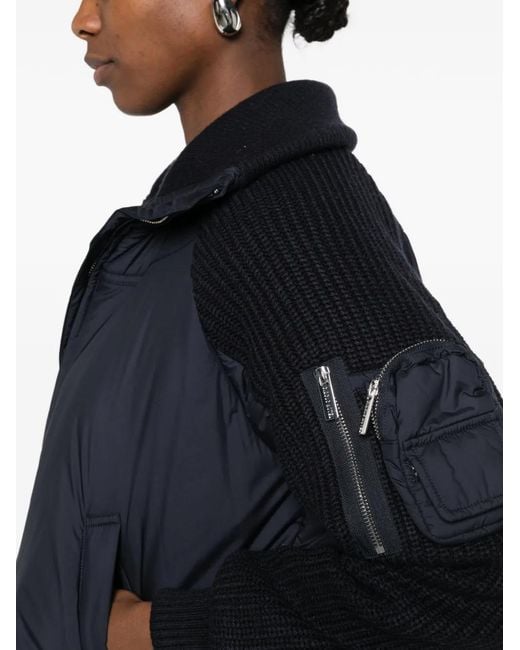 Circus Hotel Black Patch-Pocket Padded Jacket