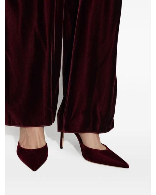 Gianvito Rossi Red Velsyra Velvet Pumps