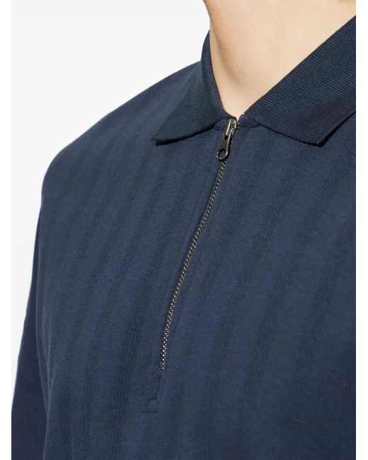 Samsøe & Samsøe Blue Polo À Fermeture Zippée for men