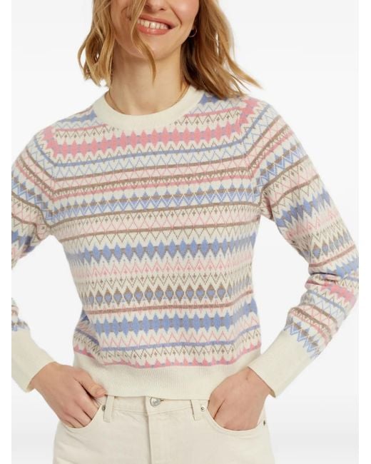 Chinti & Parker White Pull Fair Isle