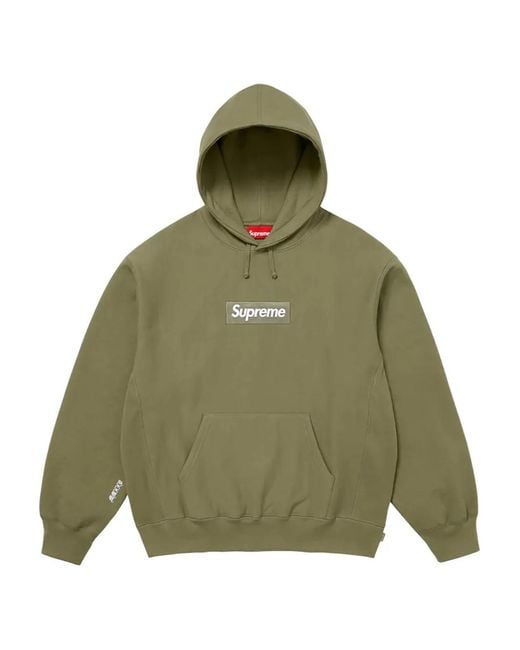 Supreme Box Logo Hooded Sweatshirt in Green for Men | Lyst