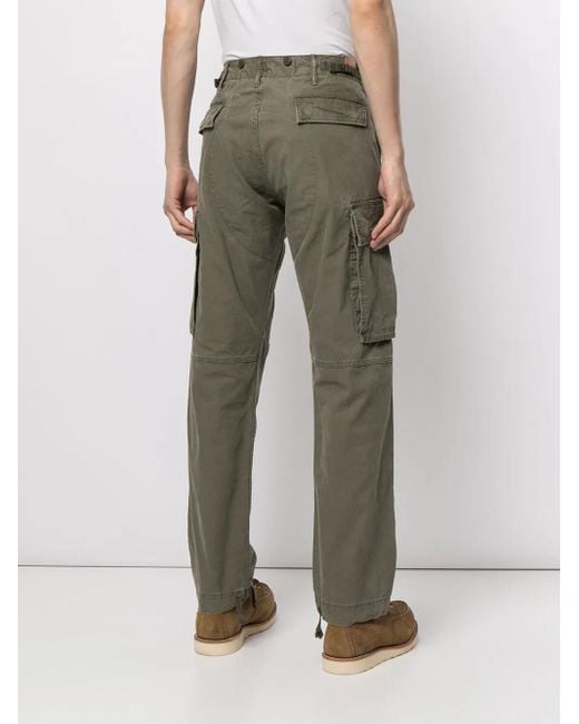 RRL Green Slim-Cut Cargo Trousers for men