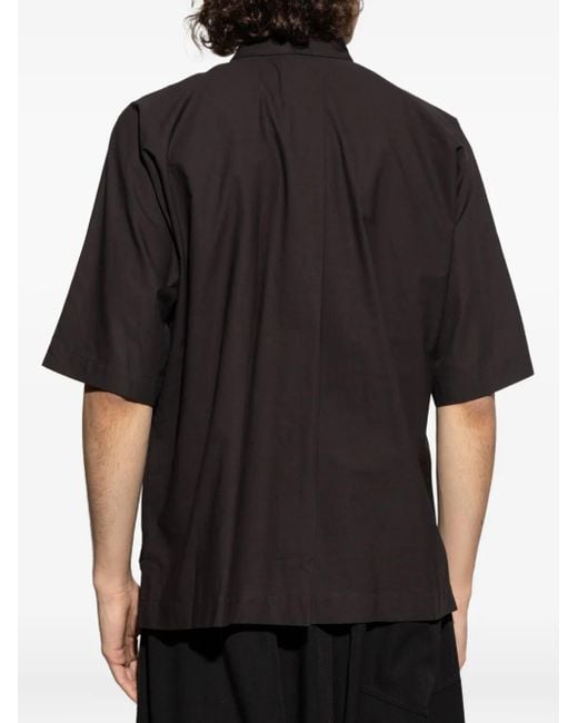 Homme Plissé Issey Miyake Black Short-Sleeve Pocket Shirt for men