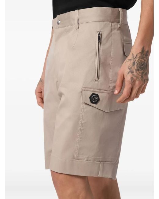 Bermudas Cargo Philipp Plein de hombre de color Natural