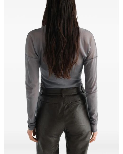 Lemaire Gray Long-Sleeve Ballerina-Style Top