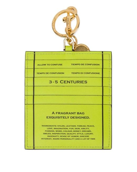 Moschino Yellow Leather Keyring