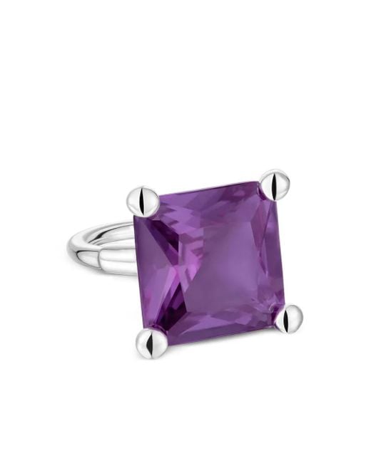 Tous Vierkante Ring Met Amethist in het Purple