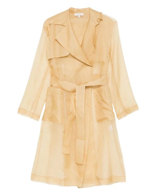 Antonelli Natural Belted Silk Trench Coat