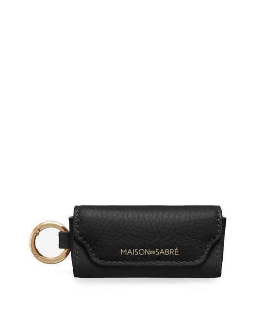 Maison De Sabre Black Leather Lipstick Charm