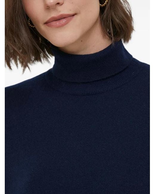 Benetton Blue Roll-Neck Knitted Sweater