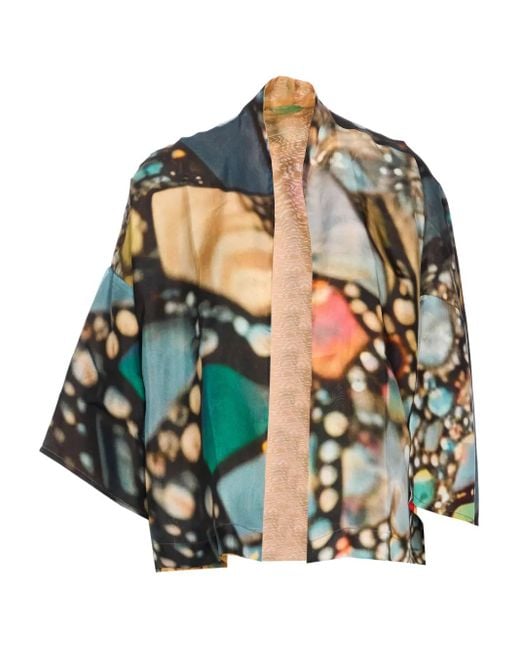 Chaqueta con motivo gráfico Yavi de color Natural