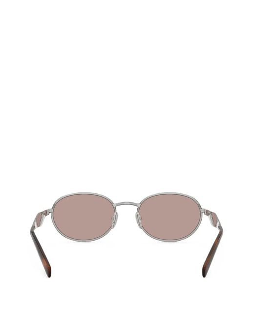 Prada Pink Oval-Frame Sunglasses