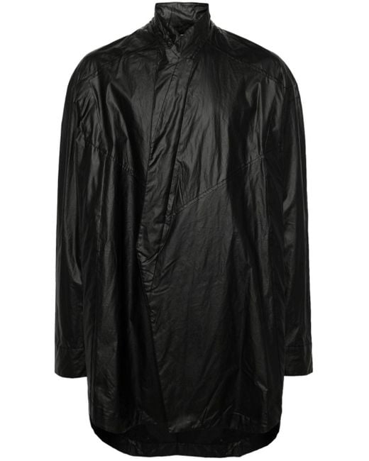 Julius Asymmetrisch Overhemd in het Black voor heren