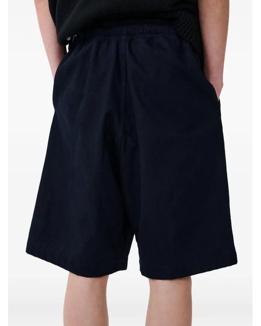 Studio Nicholson Black Elasticated-Waistband Shorts for men