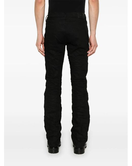 Purple Brand Black Raw Flared Jeans for men