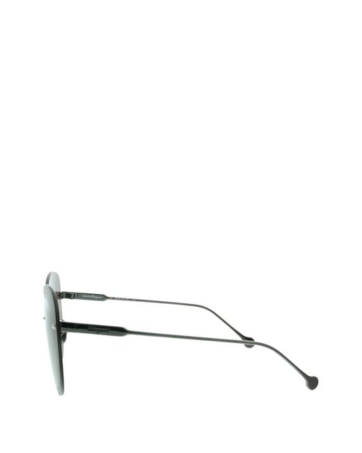 Ferragamo Eyewear Gray Rimless Sunglasses