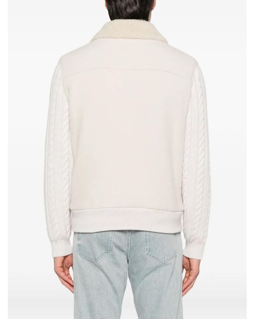 Eleventy Natural Cable-Knit Jacket for men