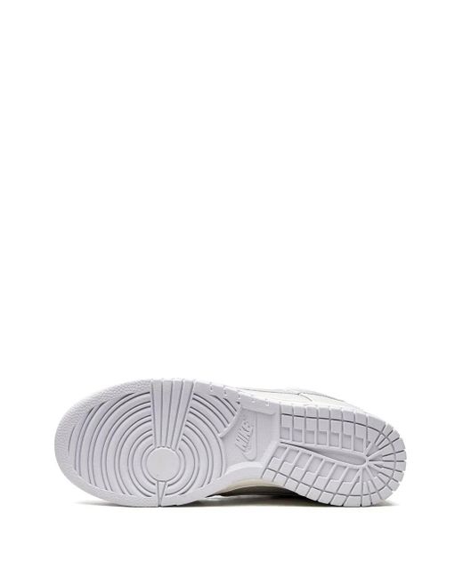 Nike White Dunk Low "Metallic" Sneakers