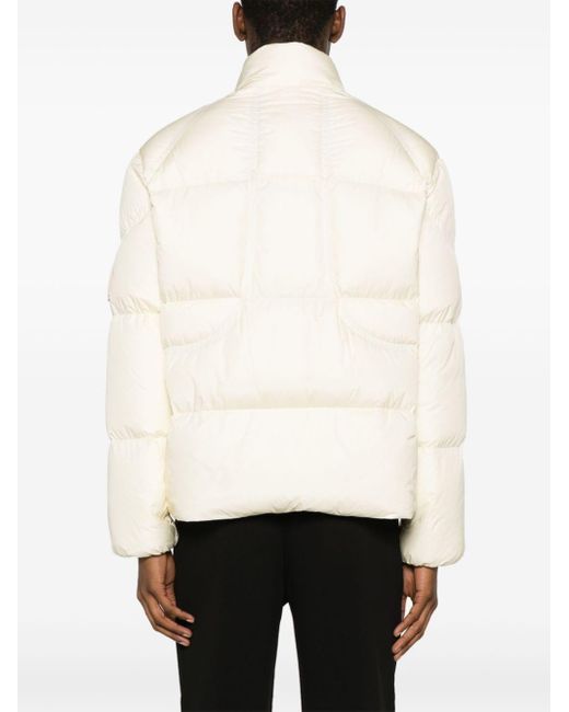 Moncler White Chaofeng Logo-patch Down Jacket for men