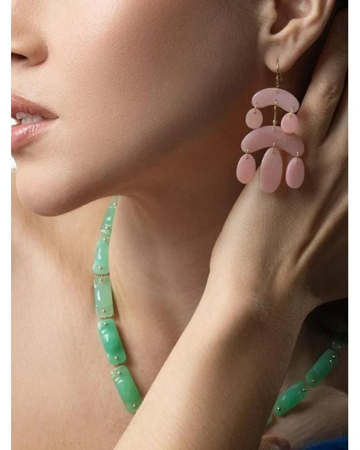 Ten Thousand Things Pink Chandelier Earrings