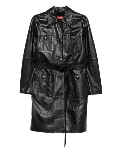 Max Mara Black Belted Coat