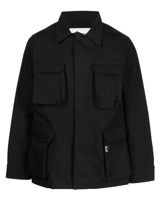 The Power for the People Black Cargo Bomber Jacket for men