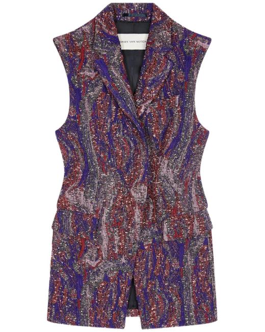 Dries Van Noten ジャカード ジャケット Purple