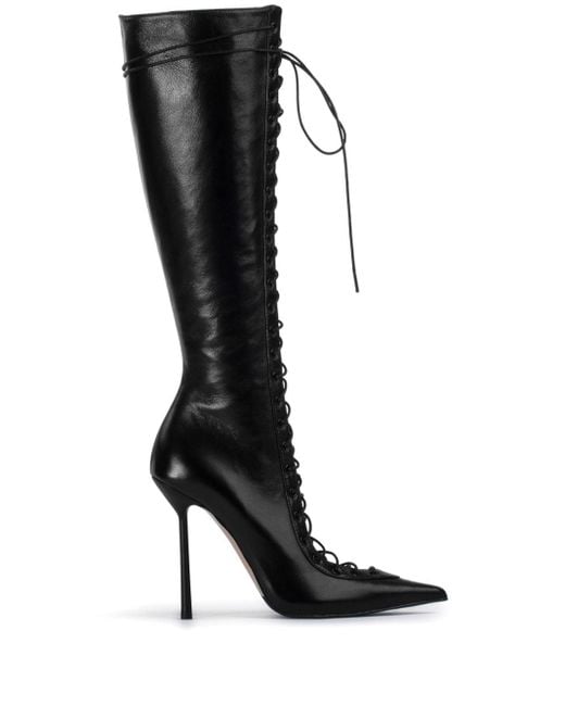 Le Silla Black Colette 120mm Knee Boots