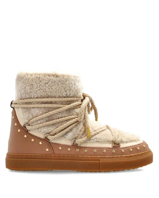 Inuikii Natural Curly Rock Lace-Up Studded Boots