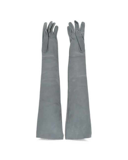 DSquared² Gray Logo-Plaque Gloves
