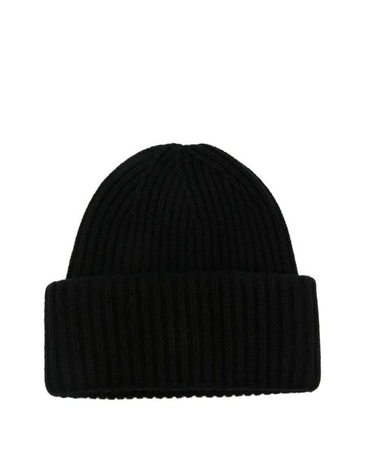 Soft Goat Black Gerippte Beanie
