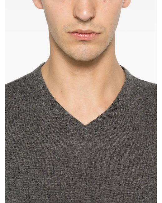 The Row Gray Mapple V-Neck Cashmere Sweater for men