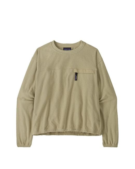 Patagonia Green Fleece-Textured Chest-Pocket Sweater