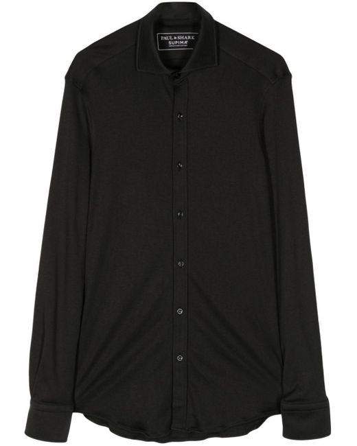 Paul & Shark Black Long-sleeve Cotton Shirt for men