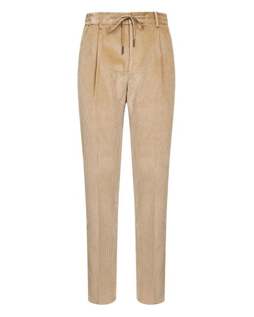 Pantalones Elásticos Con Cordón Tagliatore de hombre de color Natural
