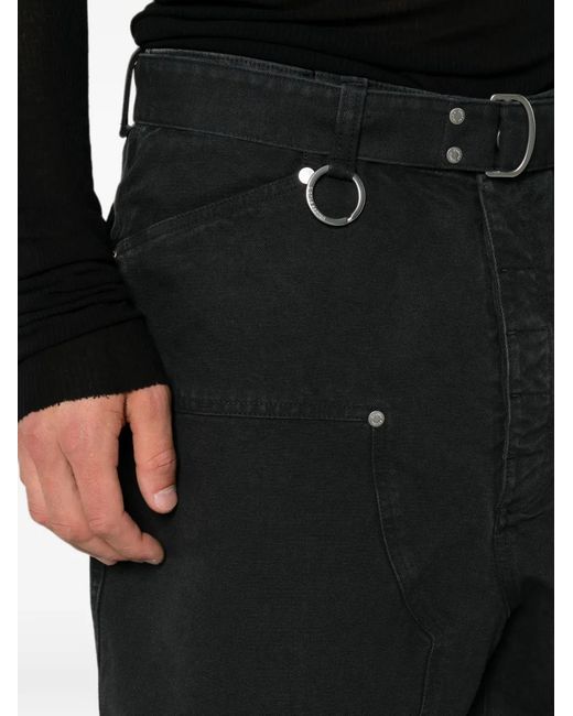 Etudes Studio Black Short À Taille Ceinturée
