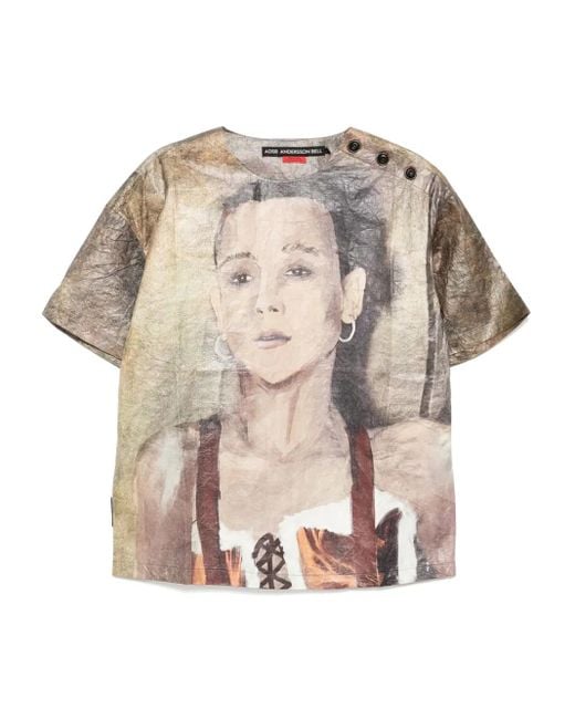 [ANDERSSON BELL] UNISEX REMY PRINTED TYVEK T-SHIRT /追跡付 ANDERSSON BELL Remy Printed Tyvek T-Shirt in Natural | Lyst