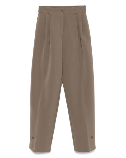 Frankie Shop Gray Pleated Buttoned Trousers