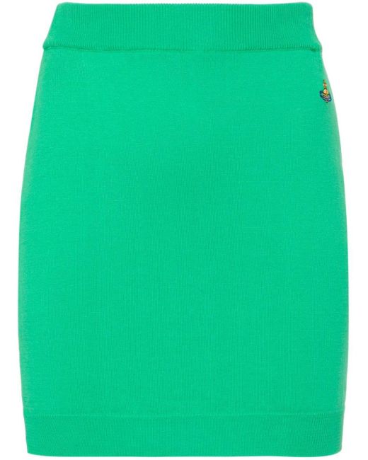 Vivienne Westwood Green Bea Cotton Miniskirt