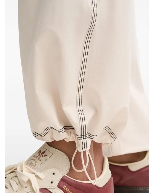 Adidas Natural Logo-Embroidered Track Pants for men
