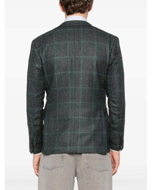メンズ Canali チェック ジャケット Black